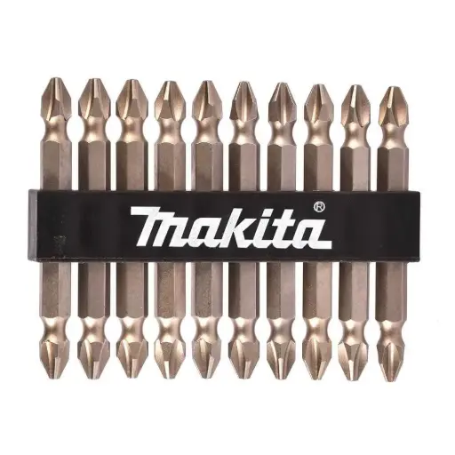 [D-34366] Set (10unids) Puntas Dobles Ph2 Magnéticas Makita D-34366 